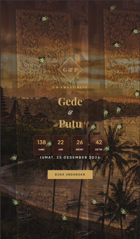 Wedding Invitation: Adat Bali